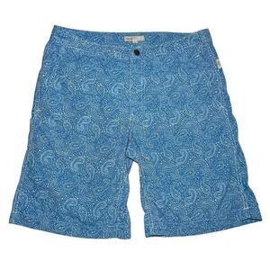 Onia The Calder 10” Swim Trunks Board Shorts in Aqua Paisley - Size 32